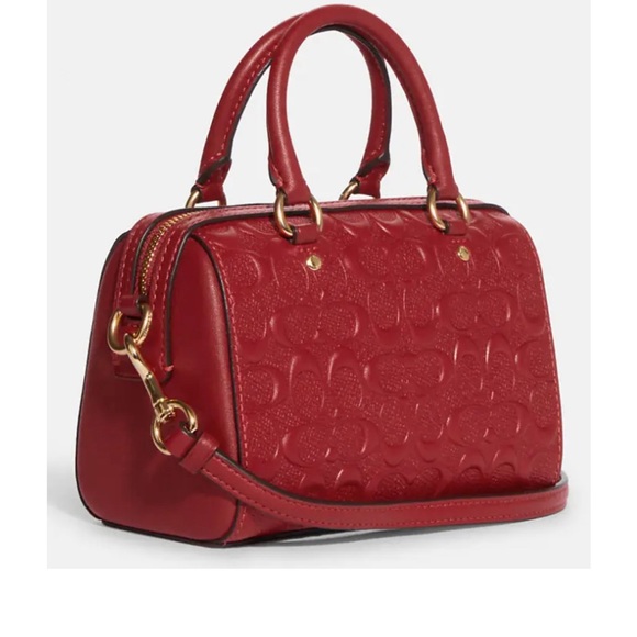 NWT COACH SIGNATURE LEATHER MINI ROWAN SATCHEL HANDBAG CC944 BAG CROSSBODY PURSE - Picture 3 of 6